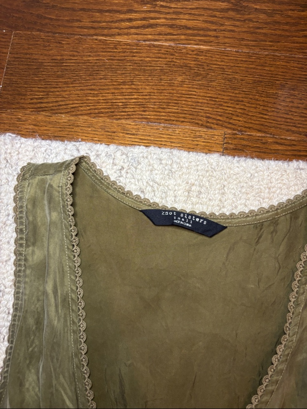 Olive Wide Leg Jumpsuit Sleeveless Deep V Drape - Picture 4 of 11